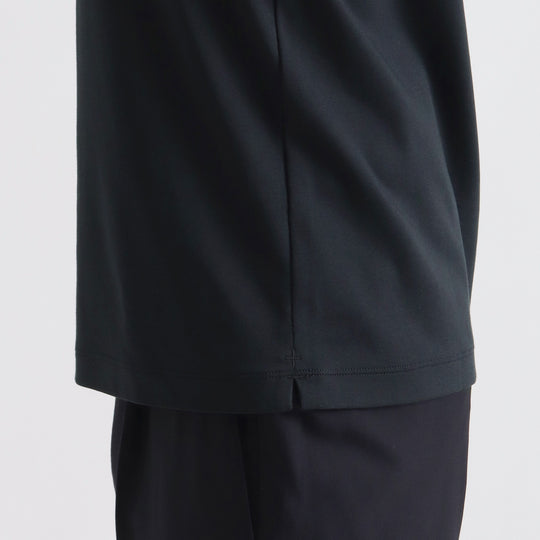 【リニューアルモデル】SUVIN PLATINUM テーラードVネックTシャツ ネイビー