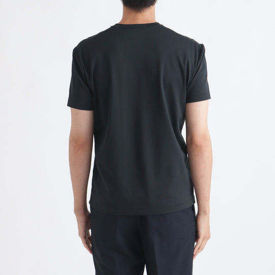 【リニューアルモデル】SUVIN PLATINUM テーラードVネックTシャツ ネイビー