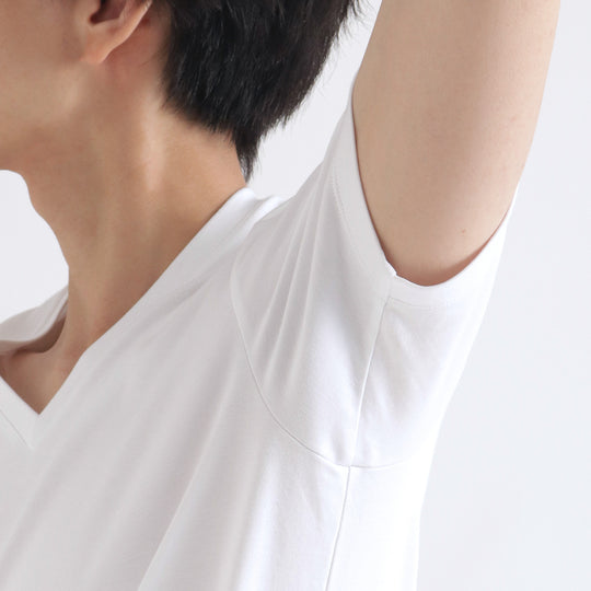 【リニューアルモデル】SUVIN PLATINUM テーラードVネックTシャツ ホワイト