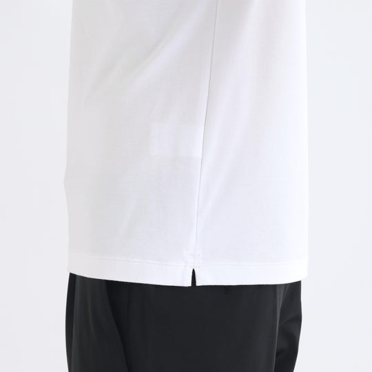 【リニューアルモデル】SUVIN PLATINUM テーラードVネックTシャツ ホワイト