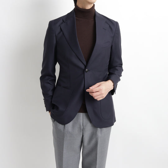 Twill Tailored Jacket 【TECHWOOL®】ウォッシャブルツイル ネイビー
