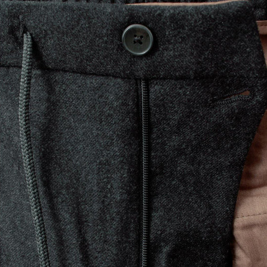 干場別注 Loro Piana ウール 1プリーツ イージー パンツ(PROCIDA) グレー