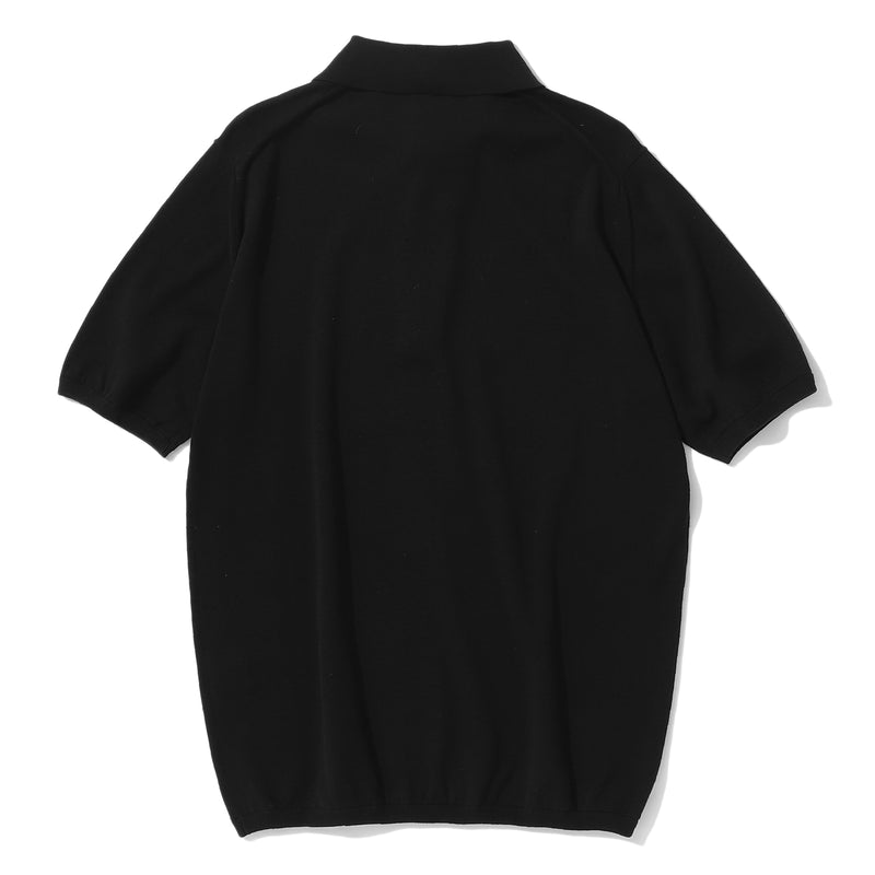 SUVIN PLATINUM<br>ニットポロシャツ ブラック