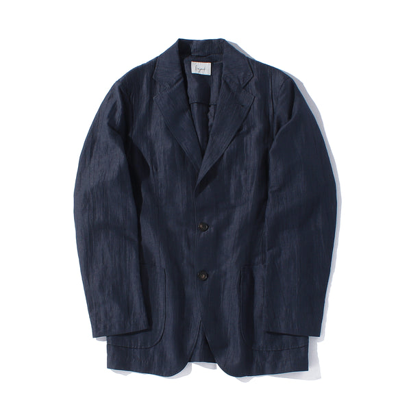 ネイビーNAISSANCE コットンリネンジャケット NAVY M