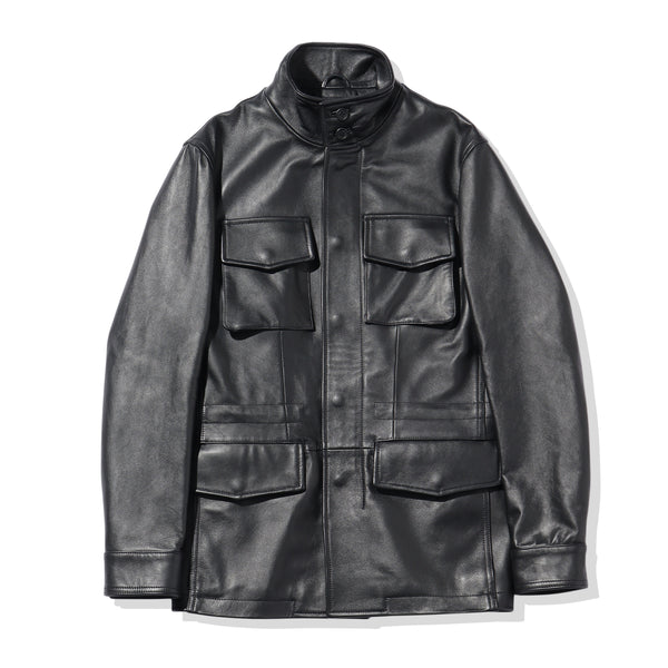 干場別注】H M65 アッカ フィールド ジャケット ナッパレザー 0.9mm厚 ブラック – MINIMAL WARDROBE（ミニマルワードローブ）