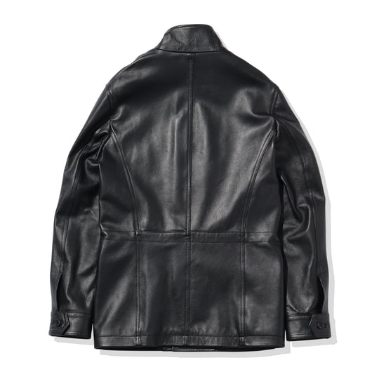 【干場別注】H M65 アッカ フィールド ジャケット ナッパレザー 0.9mm厚 ブラック
