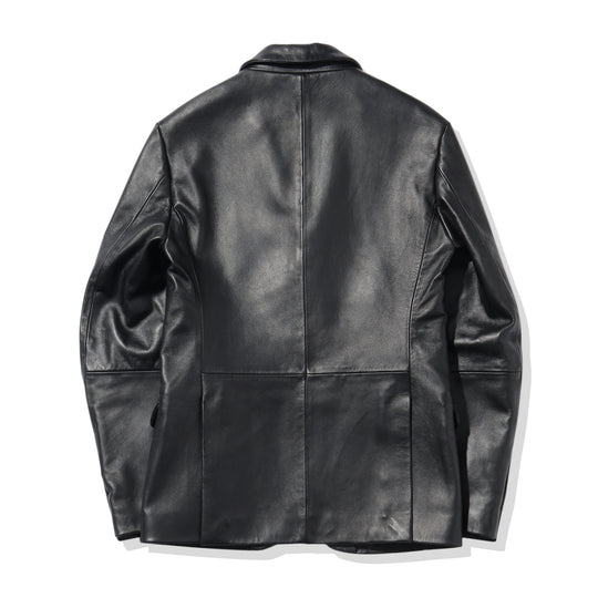 【干場別注】H GIACCA アッカ ジャッカ シングルジャケット テーラード ナッパレザー 0.9mm厚 ブラック