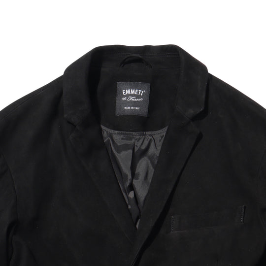 【干場別注】 H GIACCA アッカ ジャッカ シングルジャケット テーラード ブラックスエード