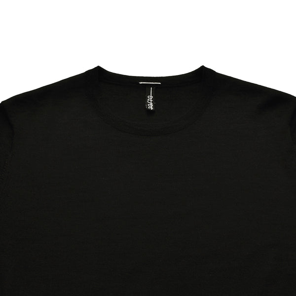 ottimo クルーネックセーター 21G ブラック – MINIMAL WARDROBE