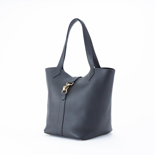 スクエアボトムトート ブラック