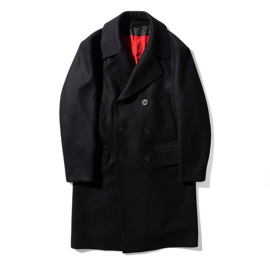 【干場別注モデル】Optima16.5 Merino Jersey オーバーサイズPコート ブラック