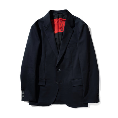 Duplex Cotton Jersey シングル2Bノッチド・トラベルジャケット コスモネイビー