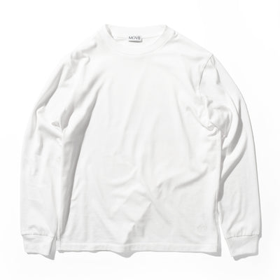 Real Silky Cotton Jersey ジャケットフィットロングTシャツ ホワイト