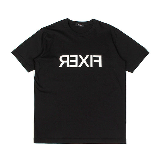 リバースプリントクルーネックTシャツ ブラック