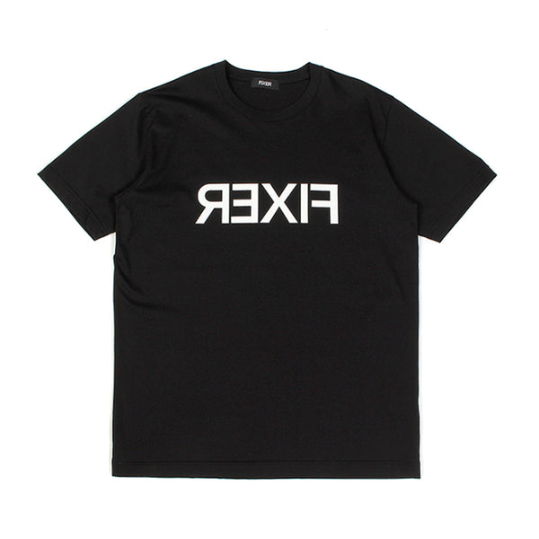 FTS-03 リバースプリントクルーネックTシャツ ブラック – MINIMAL WARDROBE