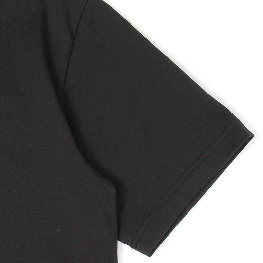 リバースプリントクルーネックTシャツ ブラック