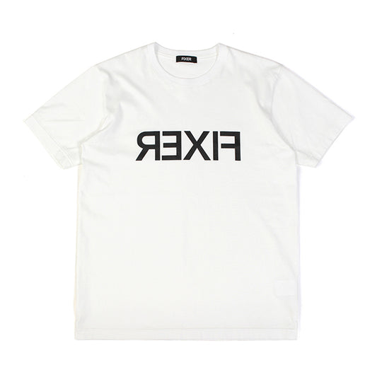 リバースプリントクルーネックTシャツ ホワイト