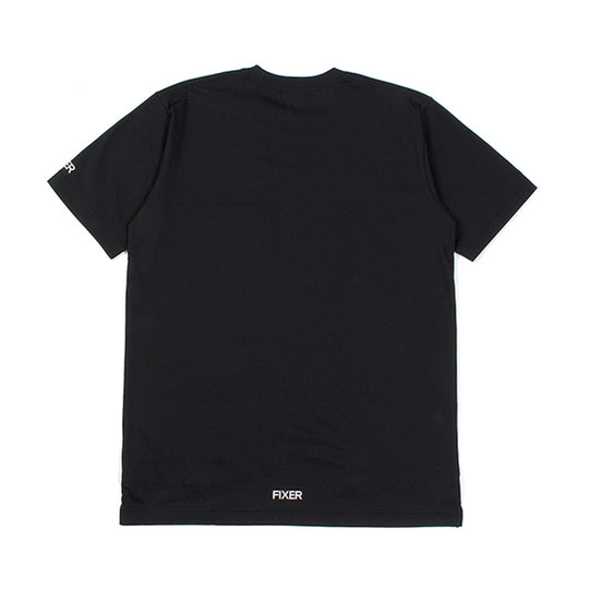 2 プリントクルーネックTシャツ ブラック