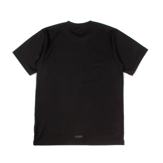 リバースプリントクルーネックTシャツ オールブラック