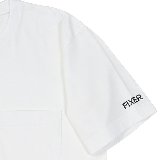 2 プリントクルーネックTシャツ ホワイト