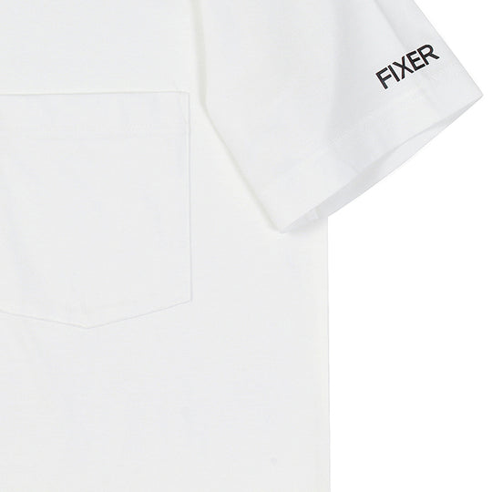 2 プリントクルーネックTシャツ ホワイト