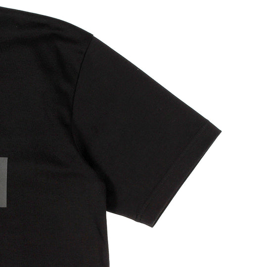 リバースプリントクルーネックTシャツ オールブラック