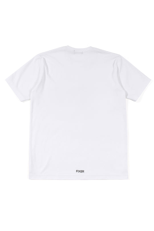リバースプリントクルーネックTシャツ ホワイト