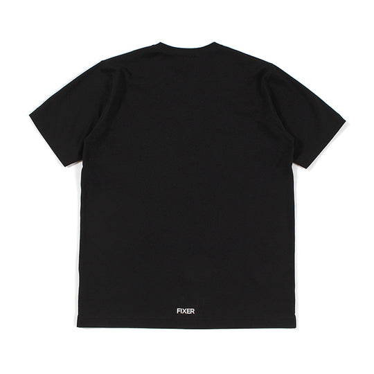 リバースプリントクルーネックTシャツ ブラック