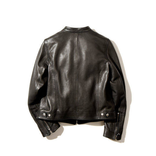H DONNA(レディースモデル)  シングルライダースジャケット ナッパレザー ブラック