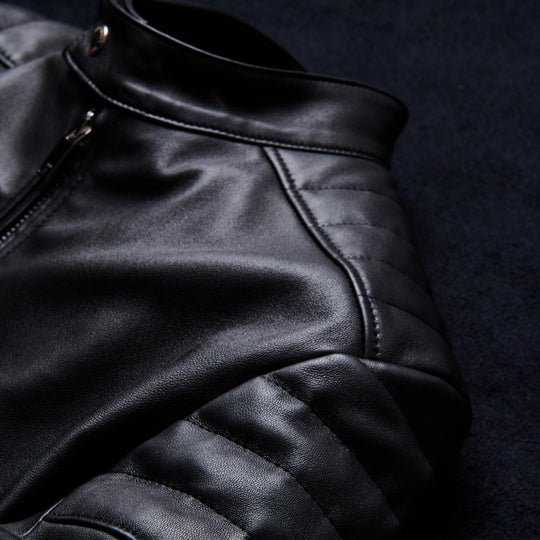 【1PIU1UGUALE3 × FIXER】  ストレッチレザーシングルライダース