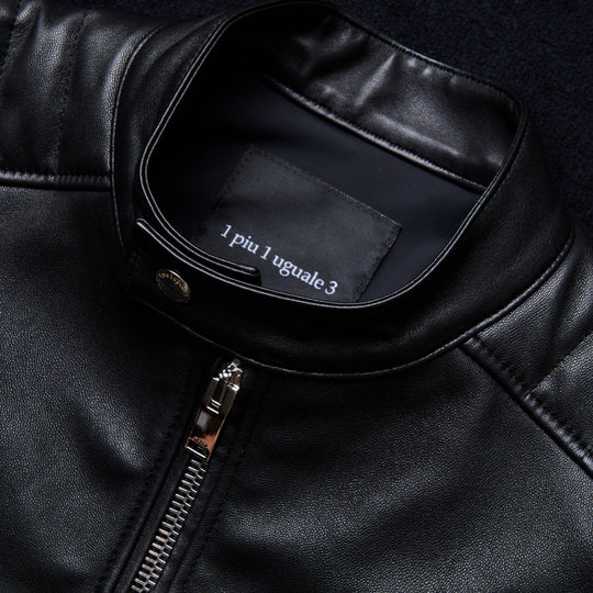 【1PIU1UGUALE3 × FIXER】  ストレッチレザーシングルライダース