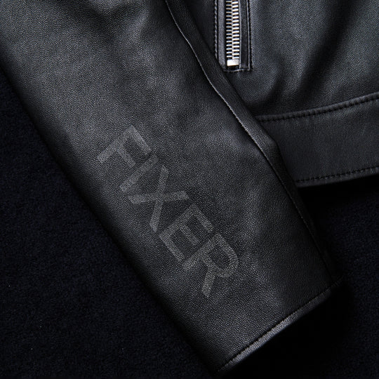 【1PIU1UGUALE3 × FIXER】  ストレッチレザーシングルライダース