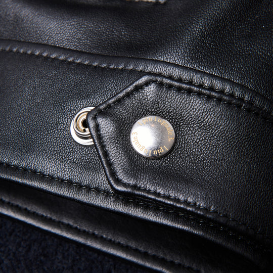 【1PIU1UGUALE3 × FIXER】  ストレッチレザーシングルライダース