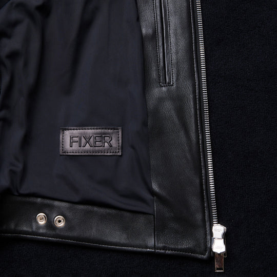 【1PIU1UGUALE3 × FIXER】  ストレッチレザーシングルライダース