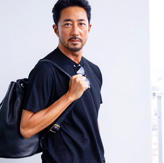 ドローストリングバッグ ラージ ブラック