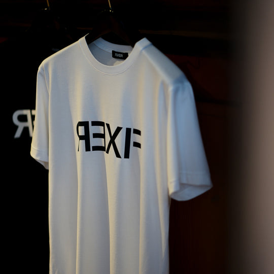 リバースプリントクルーネックTシャツ ホワイト