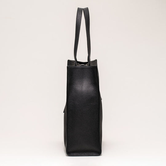 キャンバスバーティカルトート ブラック