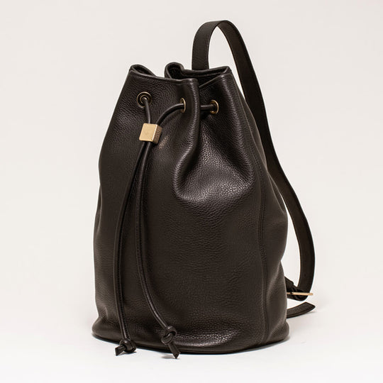 ドローストリングバッグ ラージ ダークブラウン