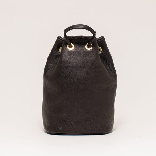 ドローストリング バッグ スモール ダークブラウン