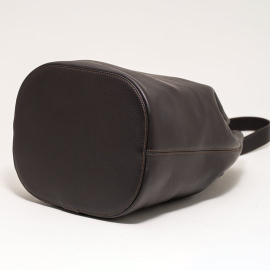 ドローストリングバッグ ラージ ダークブラウン