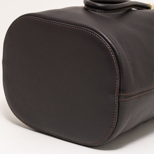 ドローストリング バッグ スモール ダークブラウン