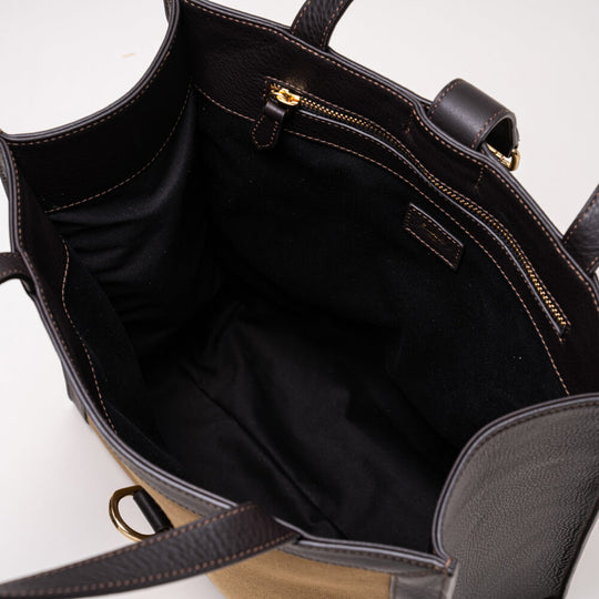 キャンバスバーティカルトート ブラック