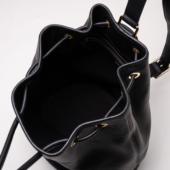 ドローストリングバッグ ラージ ブラック