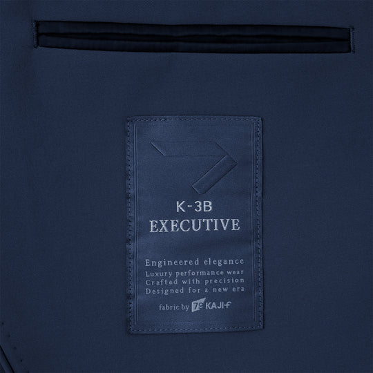 【K-3B EXECUTIVE】009_X（布帛） RICH NYLON JAPAN MADEテーラードジャケット ネイビー