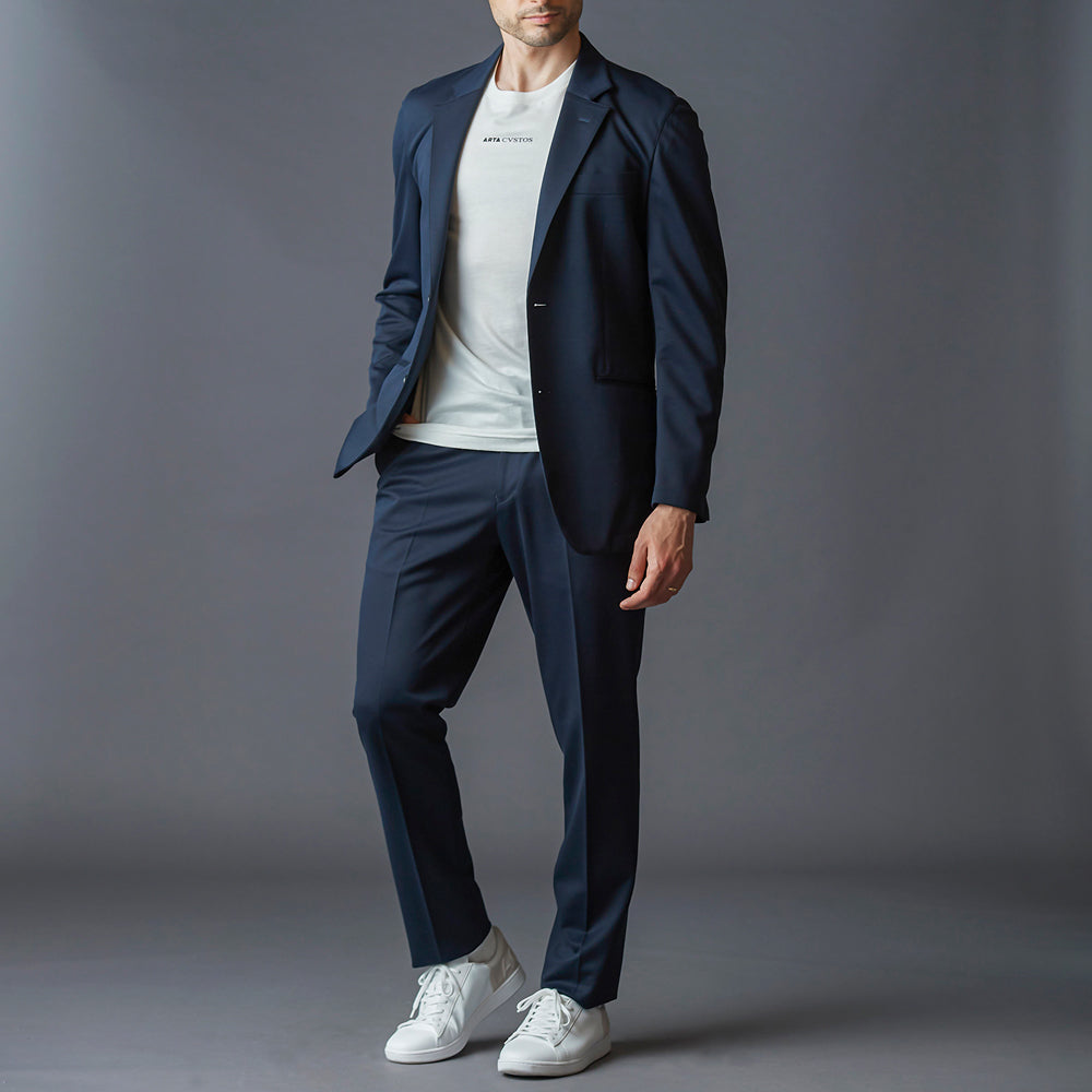 ストレッチ テーラード ジャケット ネイビー – MINIMAL WARDROBE