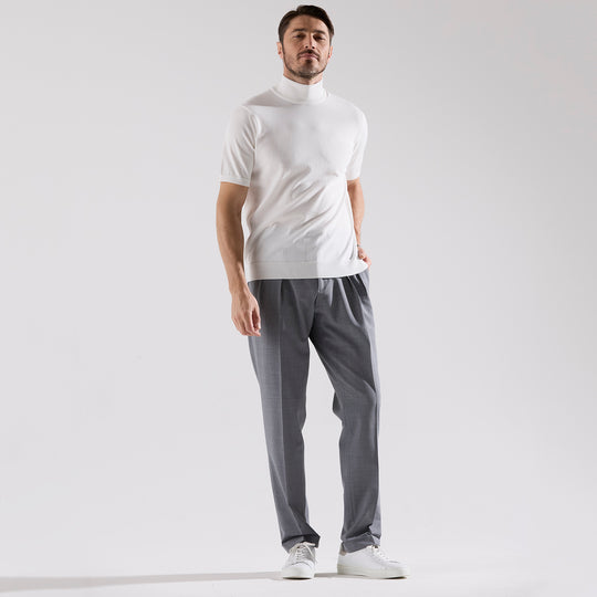 terroir モックネックプルオーバー ホワイト