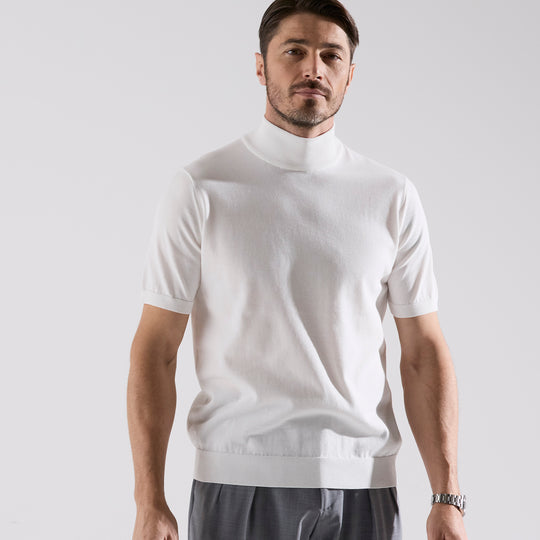 terroir モックネックプルオーバー ホワイト