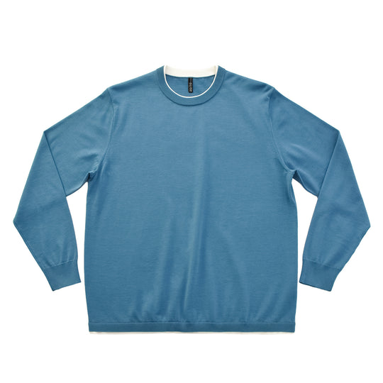 terroir レイヤードリブプルオーバー ブルーホライゾン