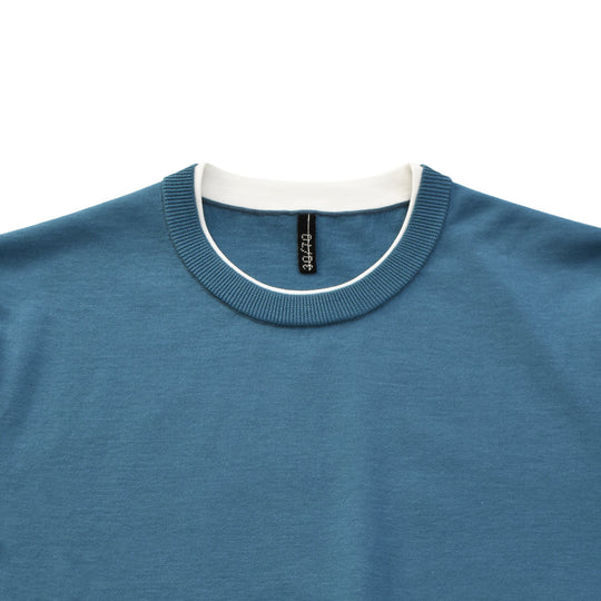 terroir レイヤードリブプルオーバー ブルーホライゾン