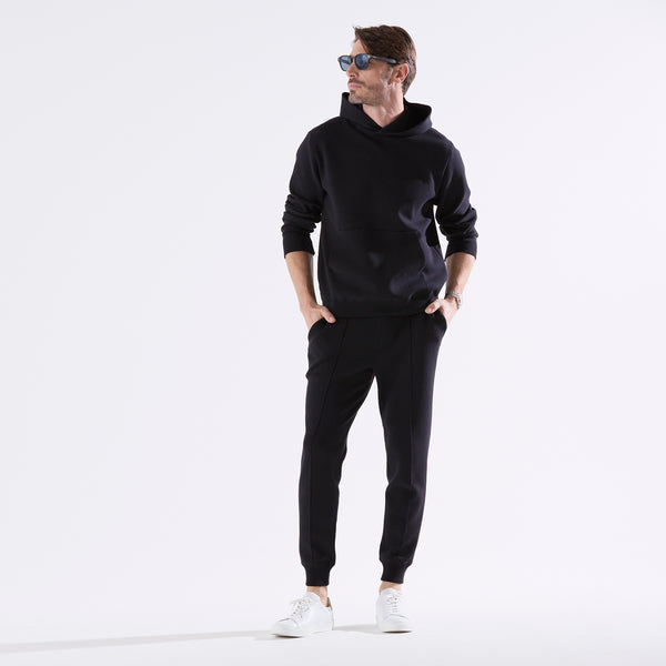 arteco センターラインニットパンツ ブラック